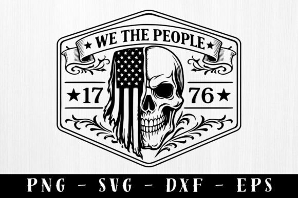 Download We the People 1776 Hat Patch Skull SVG - Skull svg Collection