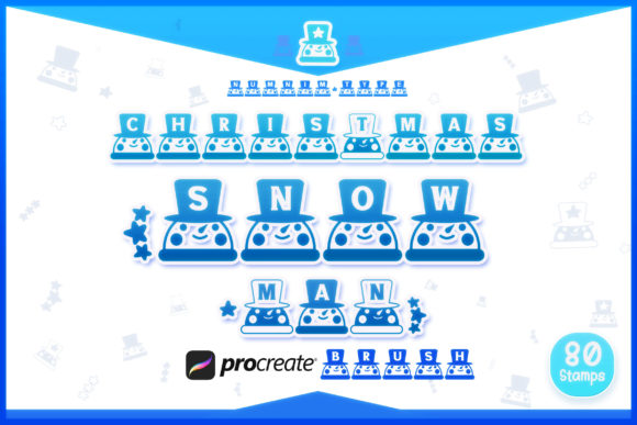 Download Procreate Brush Stamp Christmas Snowman - Snowman Collection