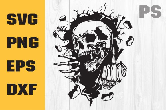 Download Skull in the Wall SVG, Skull SVG, Middle - Skull svg Collection