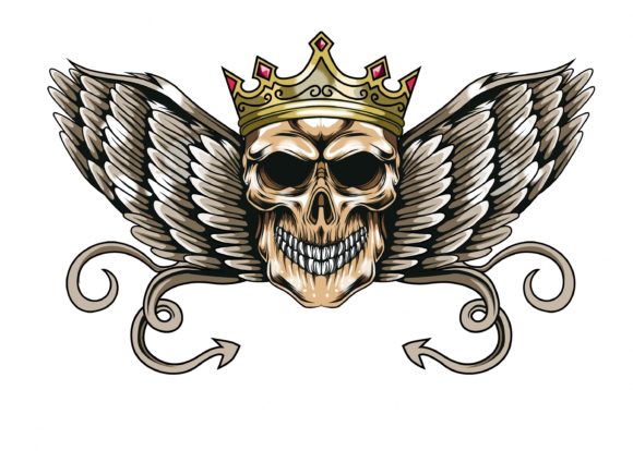 Download King Skull Hand Drawn Vector - Skull hand drawn Collection