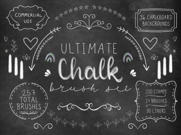 Download Procreate Chalk Brushes Stamps Paper Set - Premium Resources