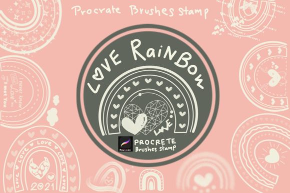 Download Love Rainbow Procreate Brushes Stamp - Premium Resources