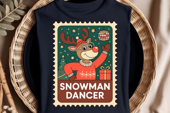 Download Christmas Snowman Dancer Sticker Stamp - Snowman Collection