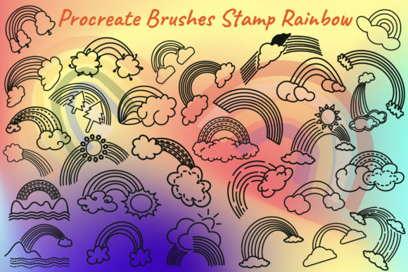 Download Procreate Brushes Stamp Rainbow - Premium Resources