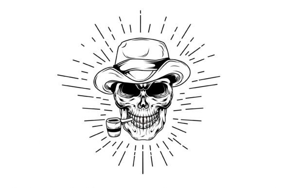Download Smoker Skull Hand Drawn Vector - Skull hand drawn Collection
